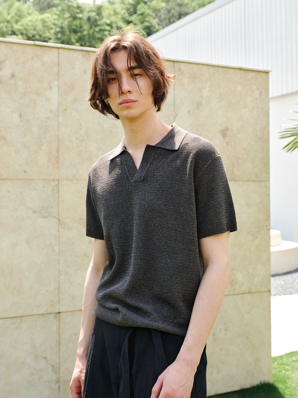VLABMADE Seagull Collar Breathable Regular Fit Polo Shirt