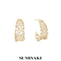 SUMIYAKI Textured C-Hoop Earrings