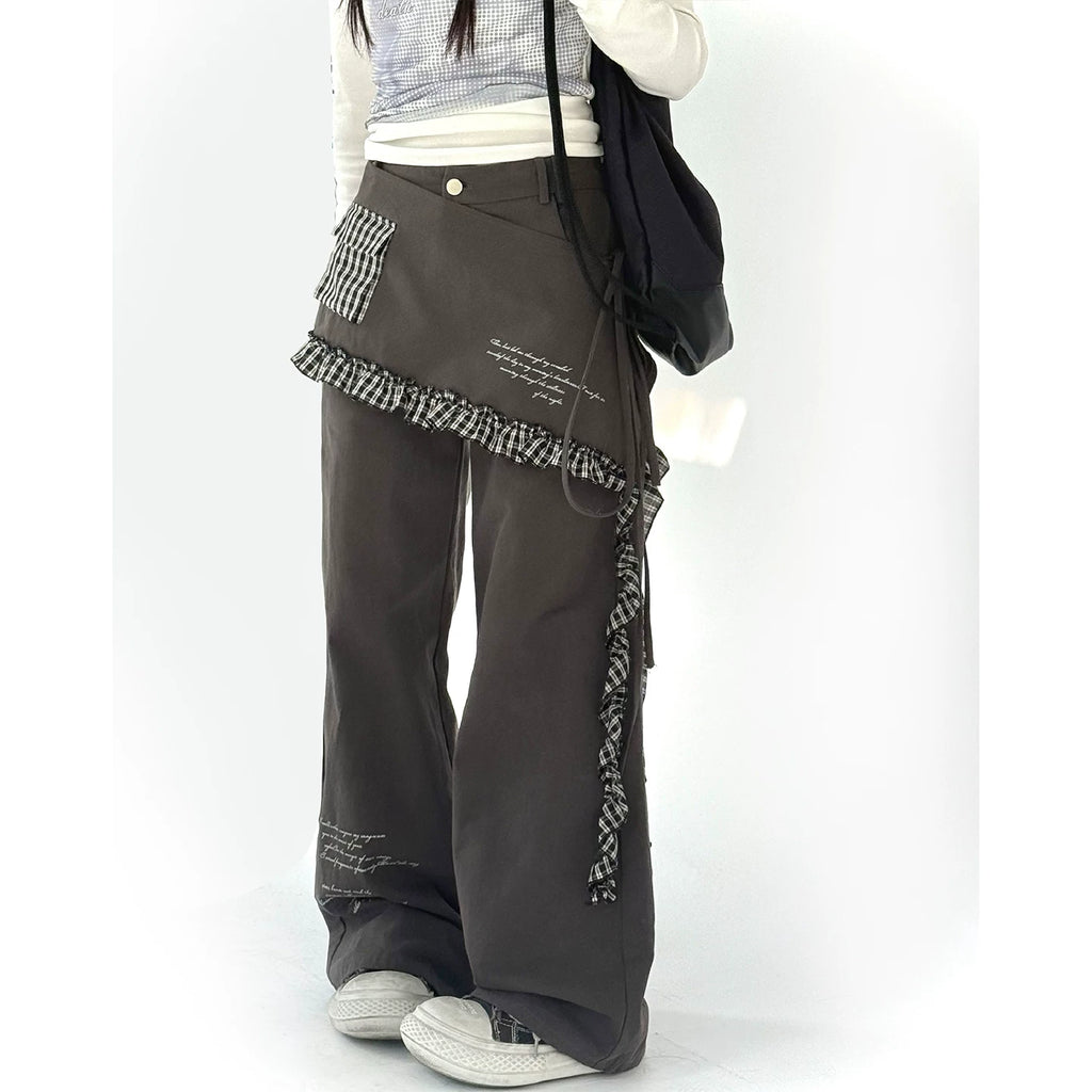 Kasugano TOO Two-Piece Look Low-Rise Straight-Leg Pants