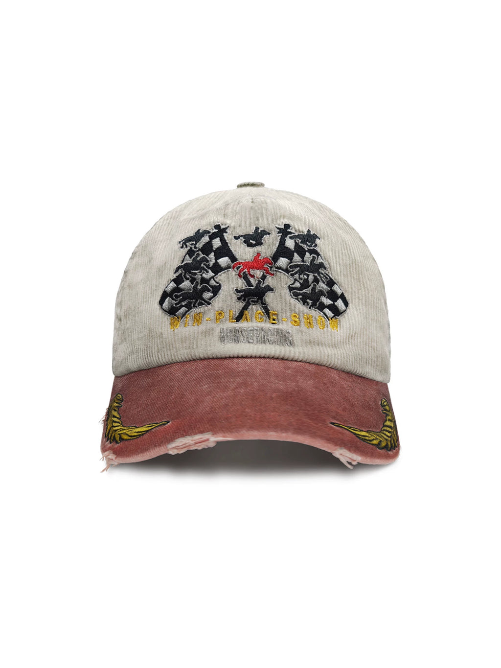 WANNA LAB Corduroy Contrasting Color Old Cap