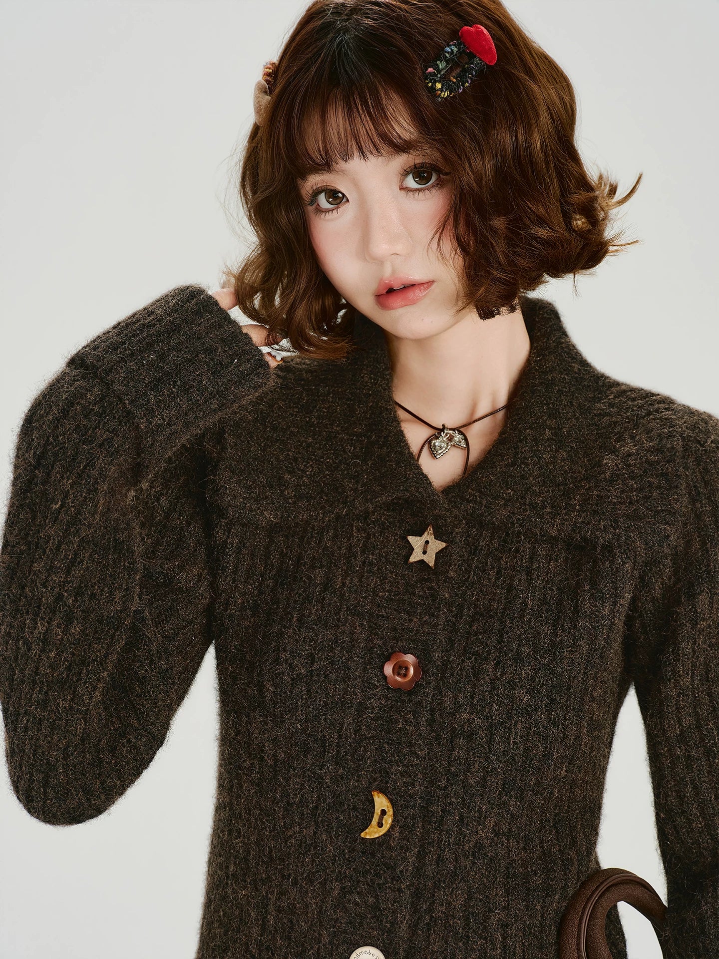 Girlyhalo Vintage Lapel Cardigan Sweater Jacket