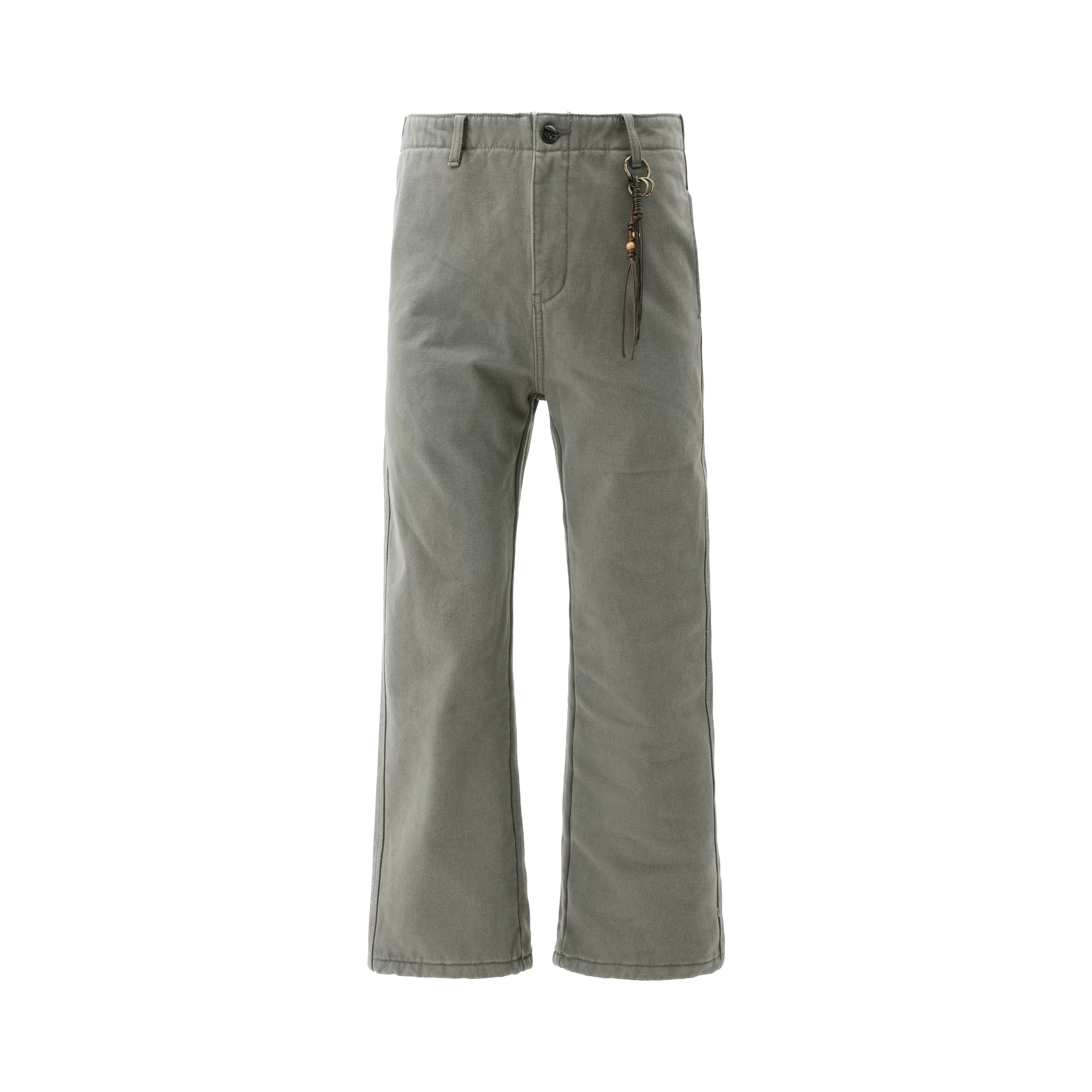 ZOZOFOREST Fleece Stiff Washed Casual Pants