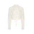 Wildberry Korean Chic Breathable Fitted Long-Sleeve Blouse