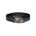 RICHILL Woven Leather Winged Sword Crest Belt