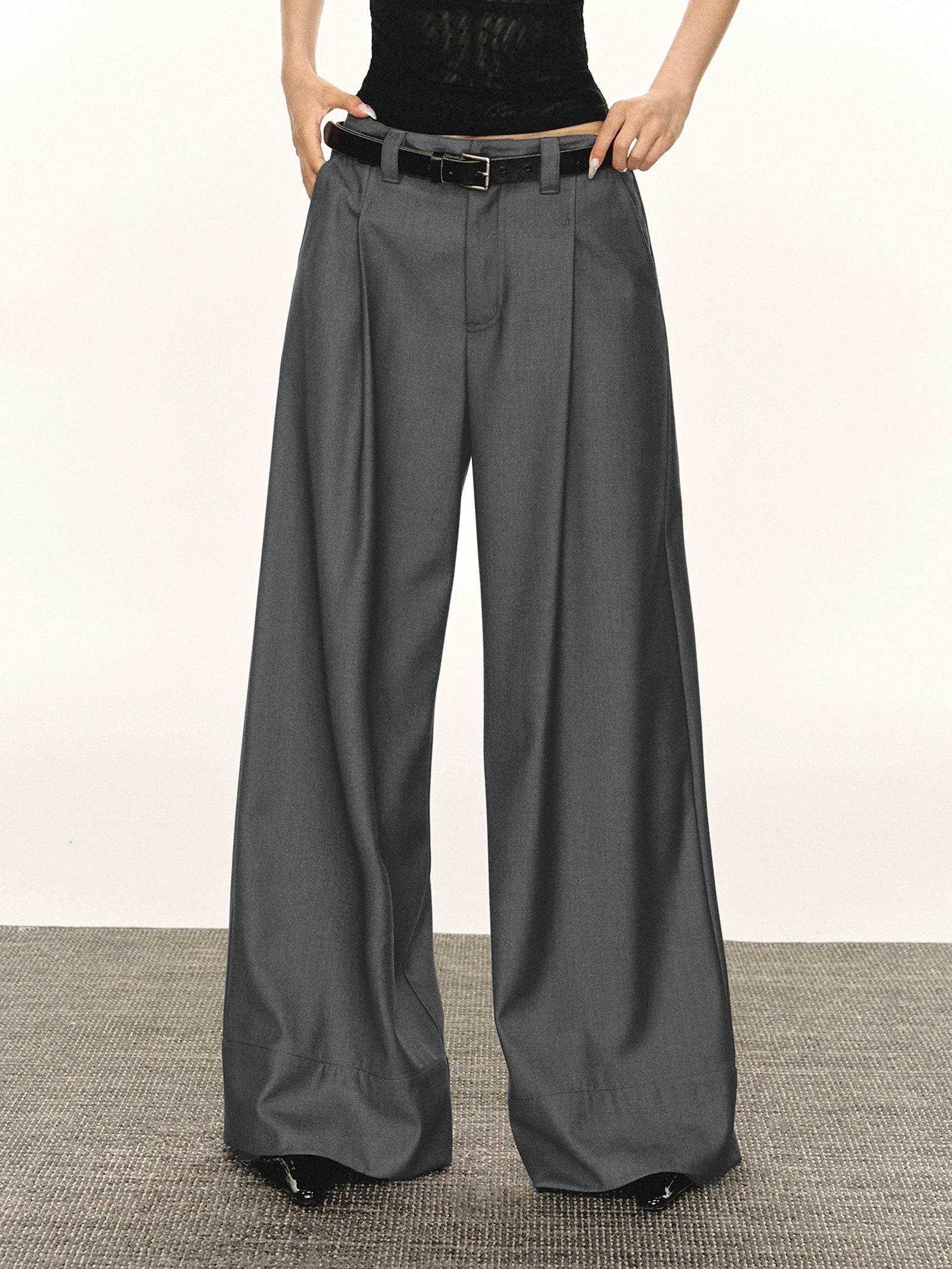 Ariseism Vintage Loose Wide Leg Suit Casual Pants