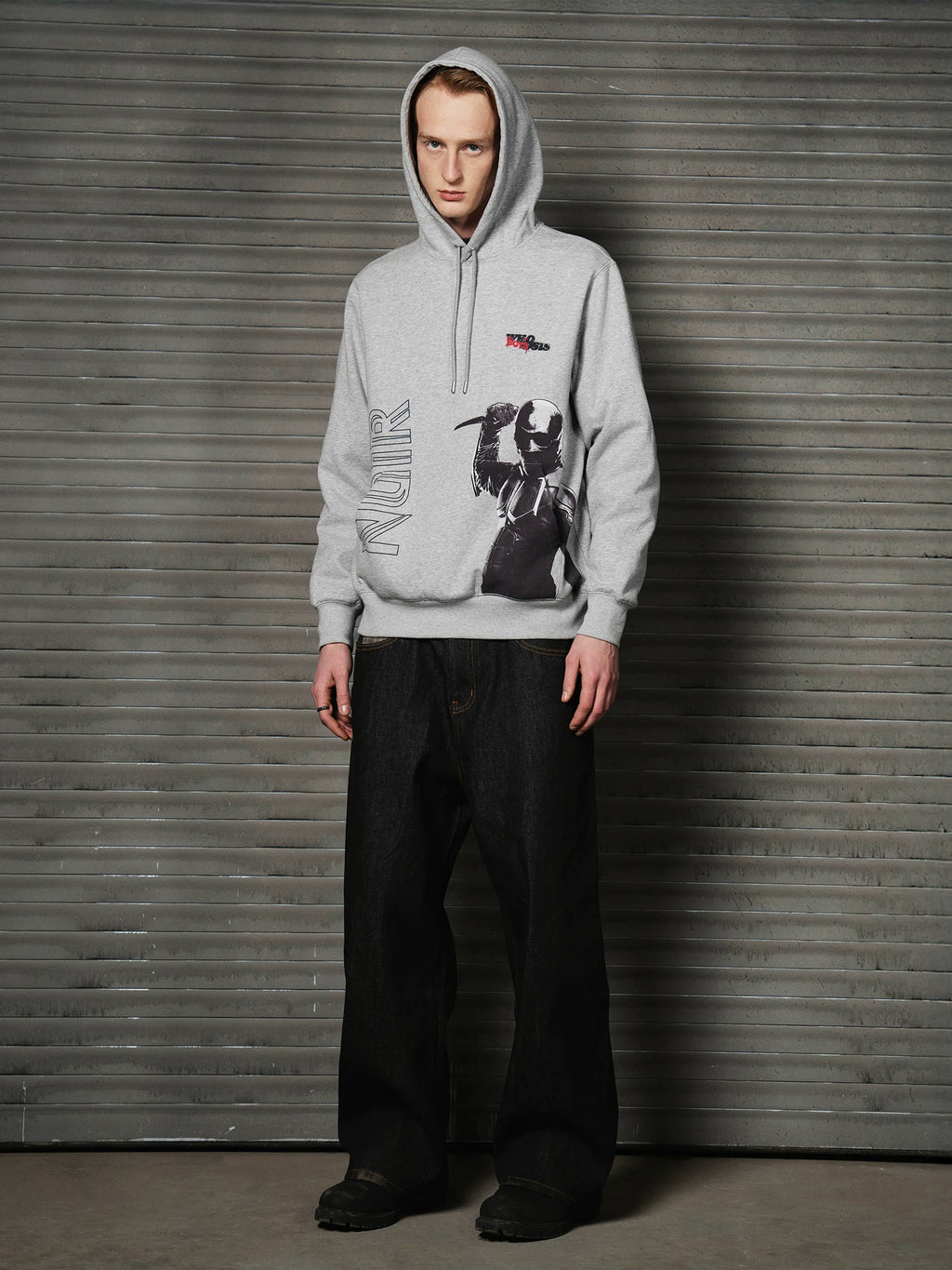 WHOOSIS Logo Print Loose Sweater