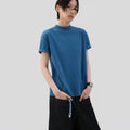 Sameuoo Small Turtleneck Shoulder Casual Tee
