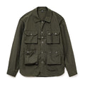MADEN American Woven Multi-Pocket Military Green Long-Sleeve Shirt Jacket
