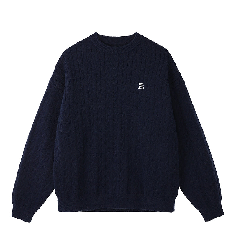 MATCHA STORY Vintage Twist Loose Sweater