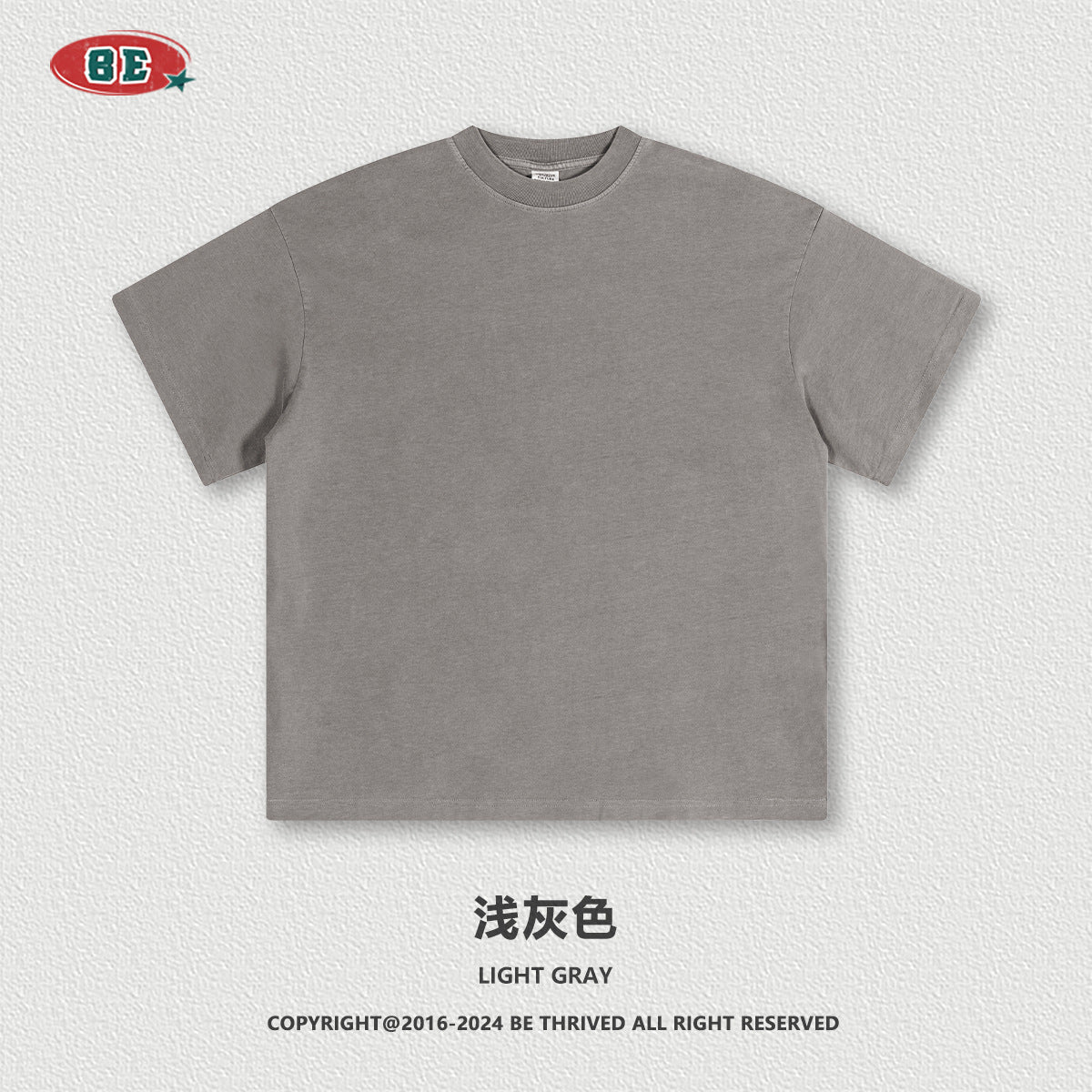 BE THRIVED Vintage Washed 220g Breathable Loose-Fit Tee