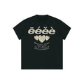 EeeeArtmonster Love Patch Pearl Beads Letter Tee