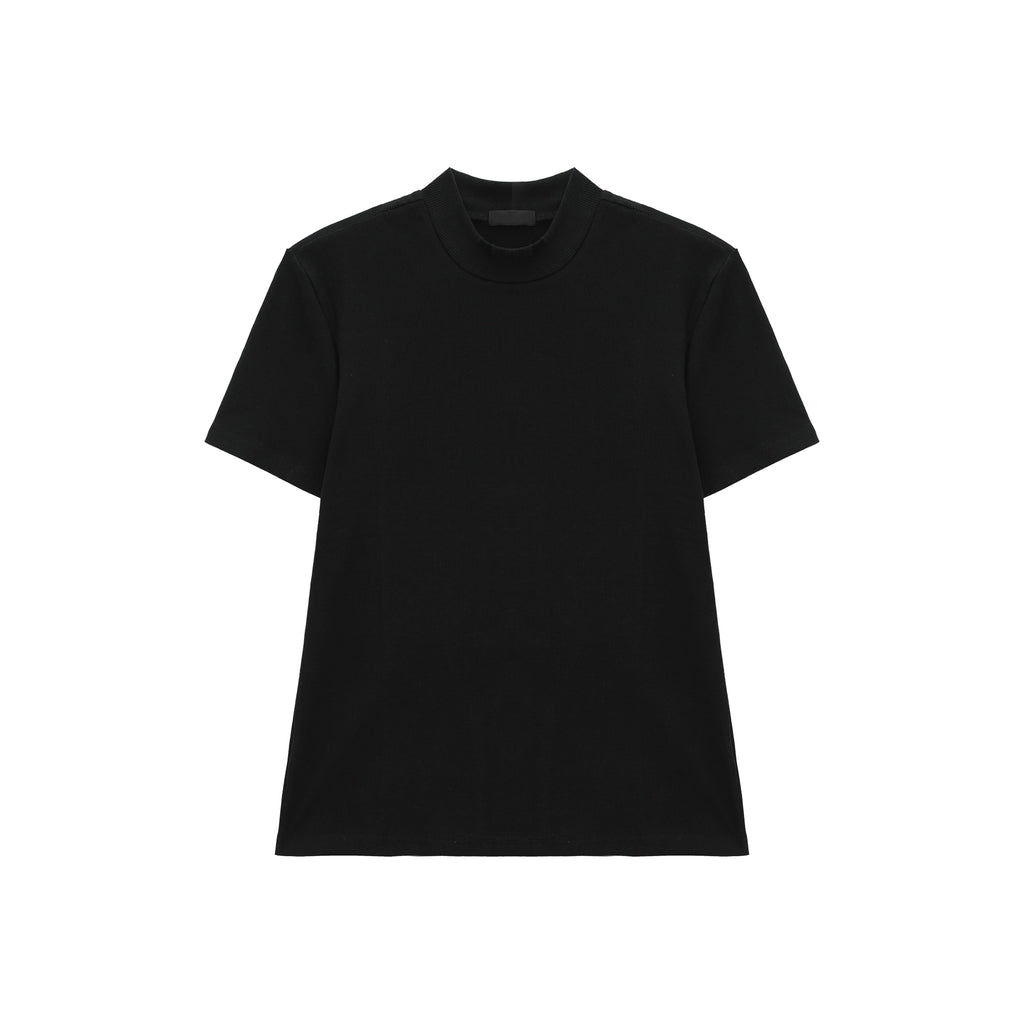 TURNTIDE Simple Semi-turtleneck Slim Tee