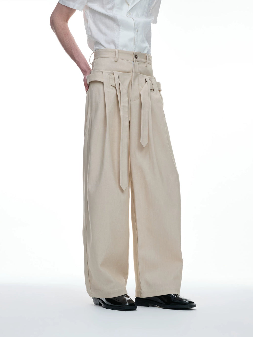 ArguE CulturE Pleated Wide-Leg High-Waist Trousers