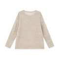 KANO Crew Neck Hollow Knit Oversized Sweater