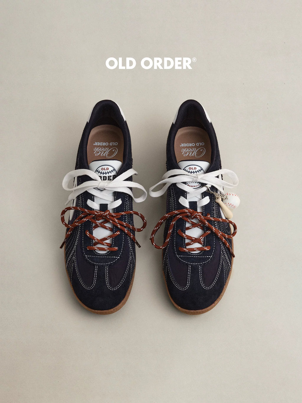 OLD ORDER Dark Blue Retro Baseball Sneaker