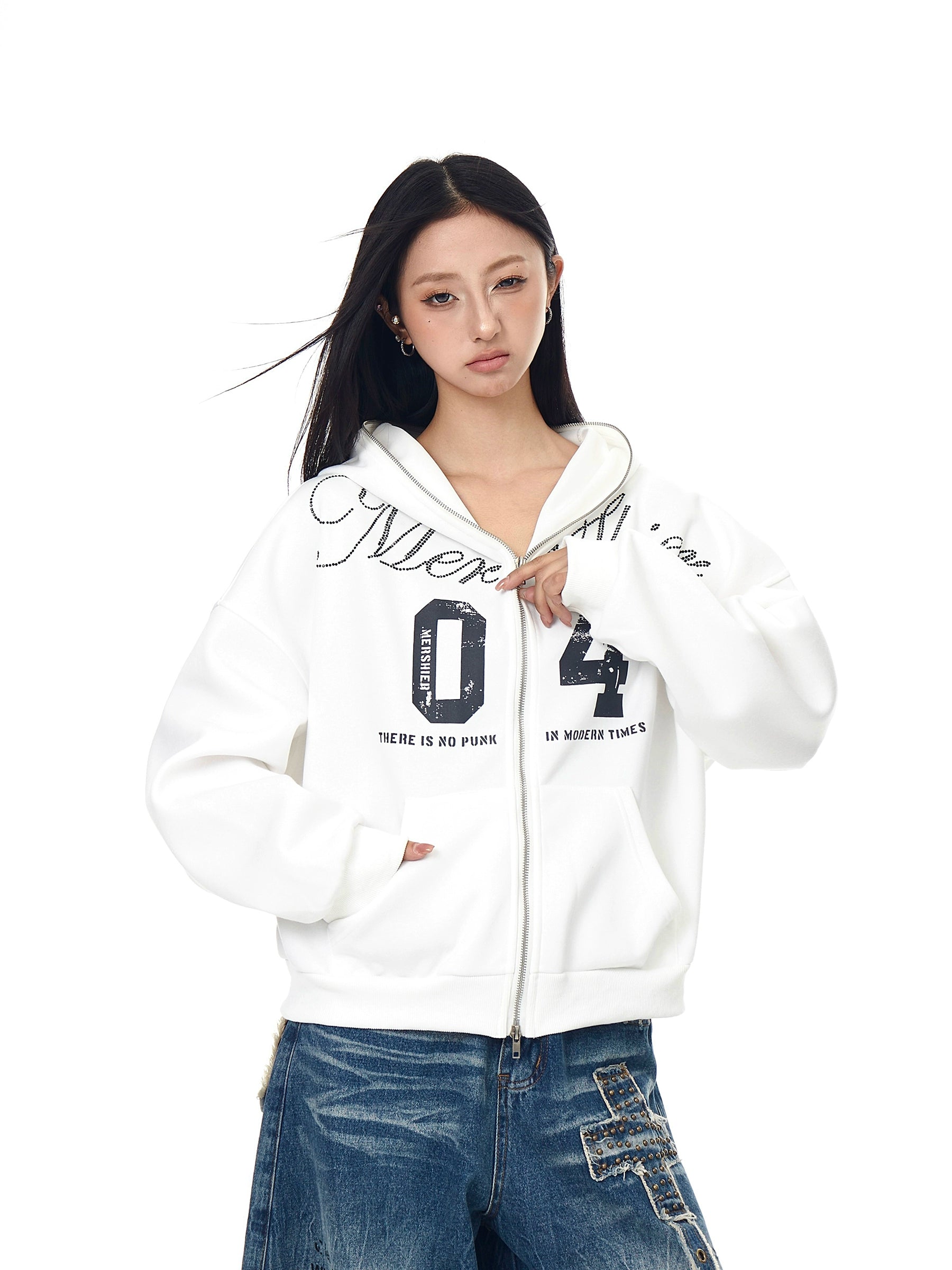 BLACKLISTS Vintage Alphabet Hot Diamond Sweater Jacket