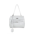 JANDRESS Mint Green Faux Leather Lock-Top Briefcase Backpack