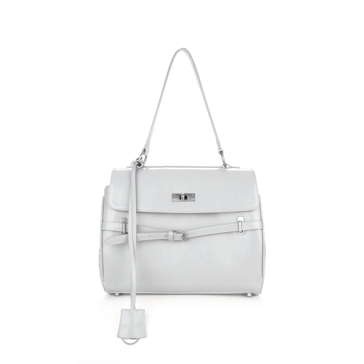 JANDRESS Mint Green Faux Leather Lock-Top Briefcase Backpack
