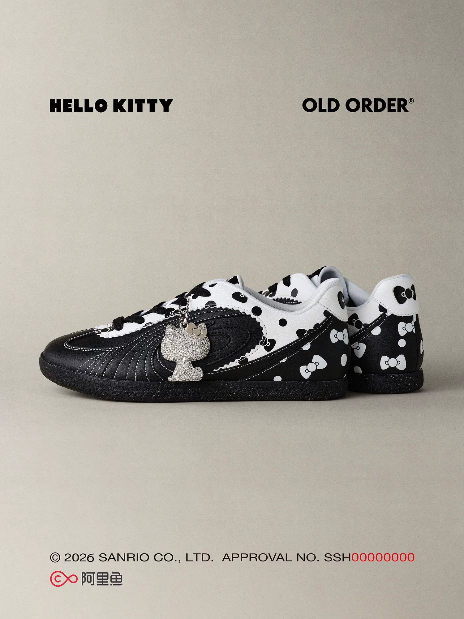 OLD ORDER Hello Kitty Polka Dot Lace-Up Sneaker