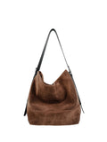 Stay the Night cashmere leather large capacity tote bag