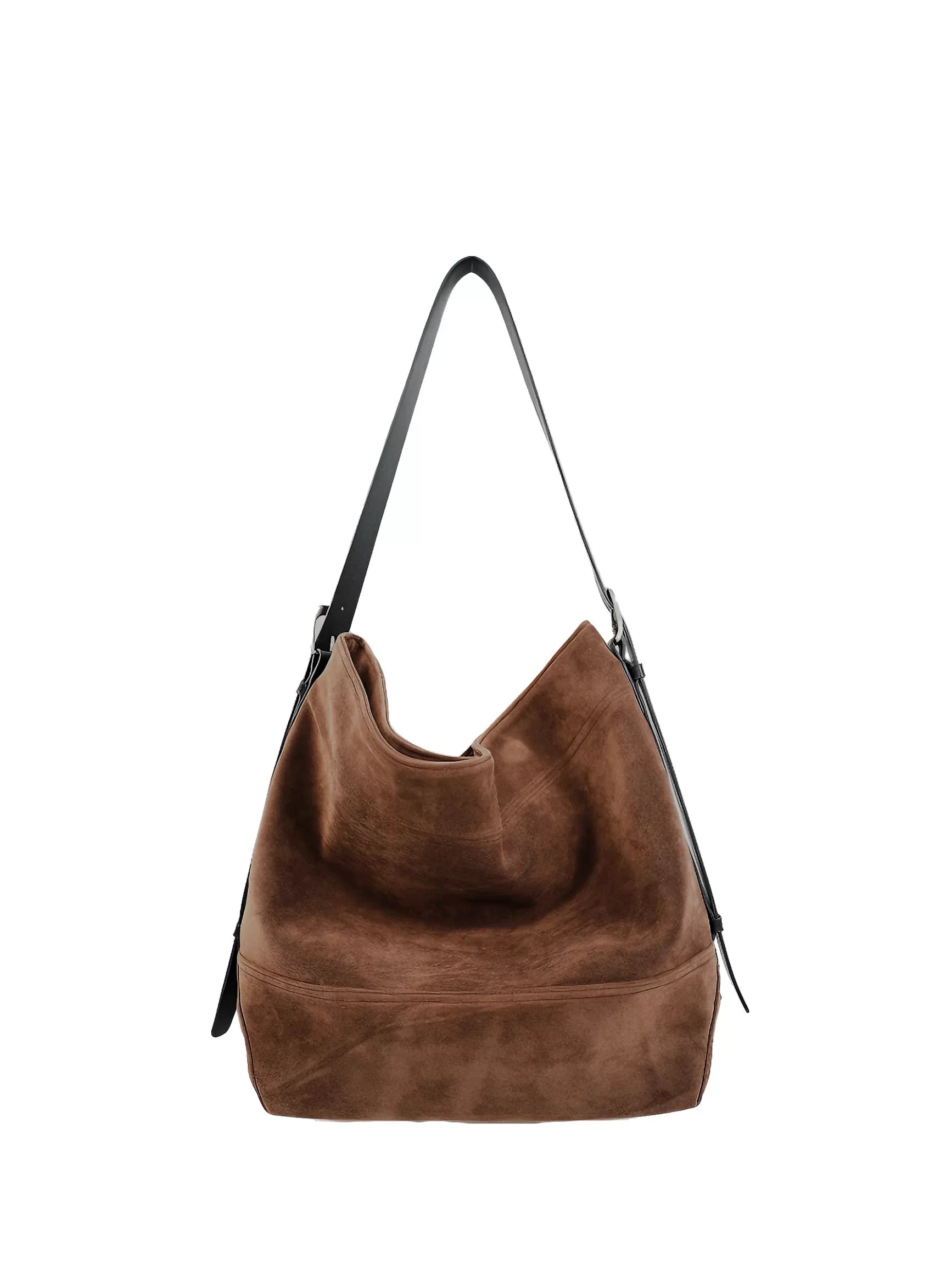 Stay the Night cashmere leather large capacity tote bag