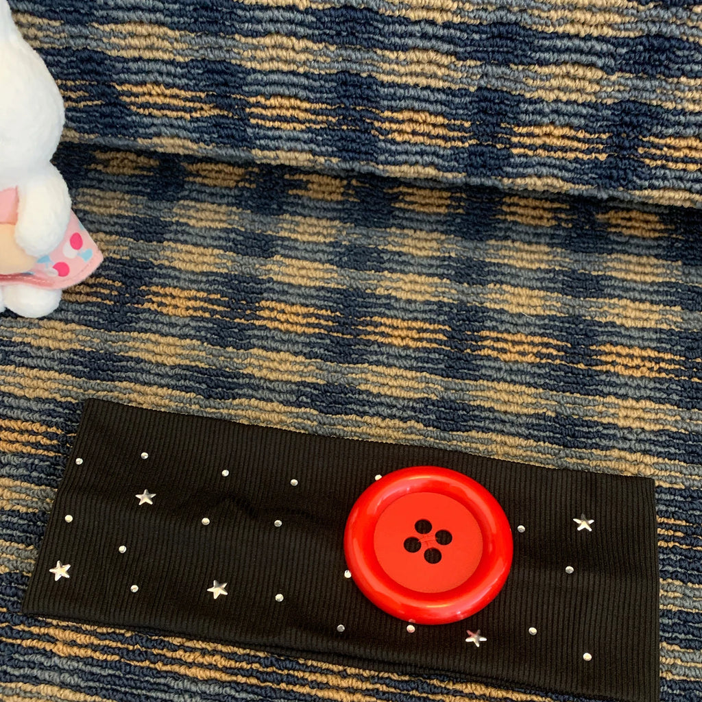 YuDuoDuo Wide Polka Dot Stretchy Headband