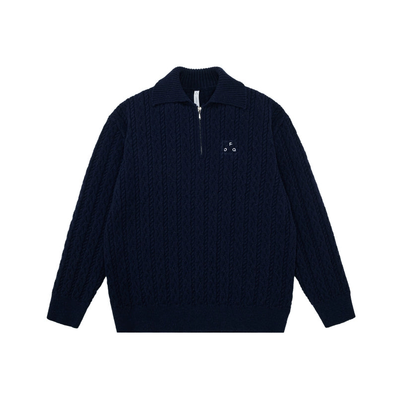 FPA Twisted Lapel Casual Sweater