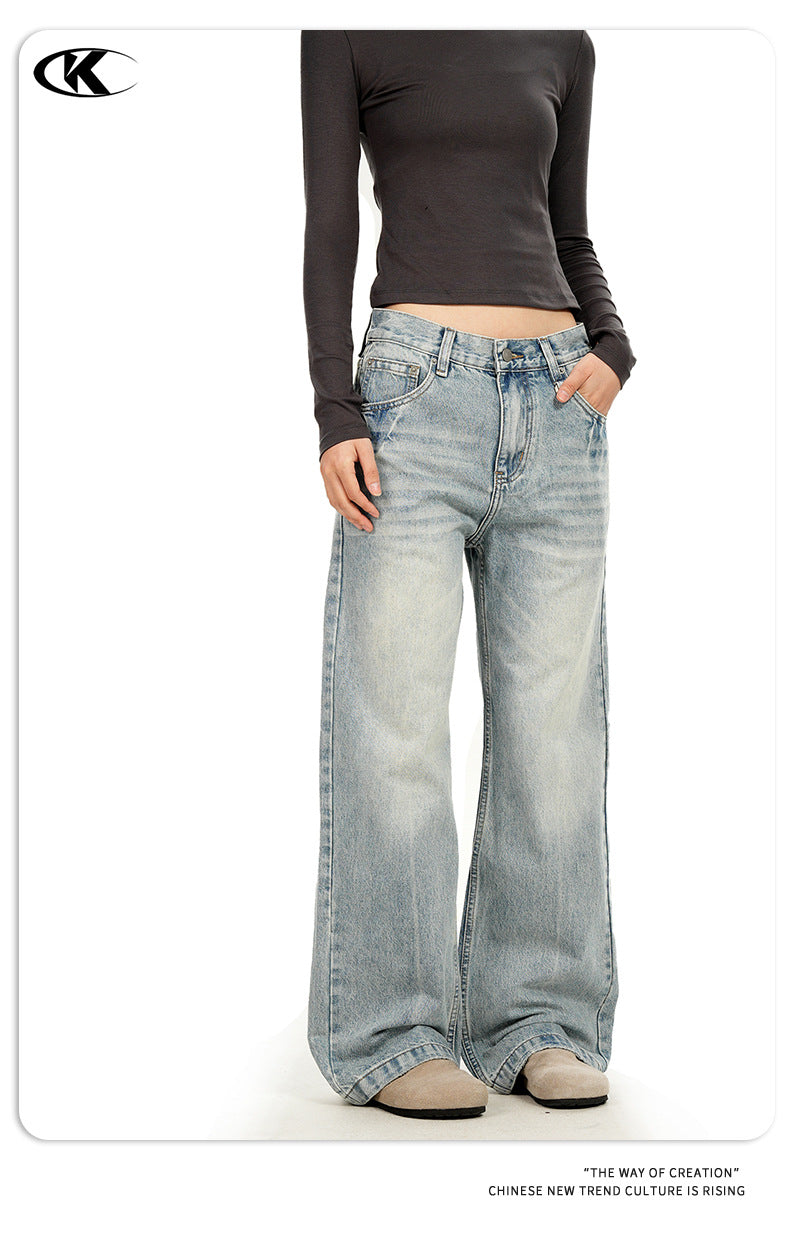11KN 11 oz American Washed Straight Leg Jeans