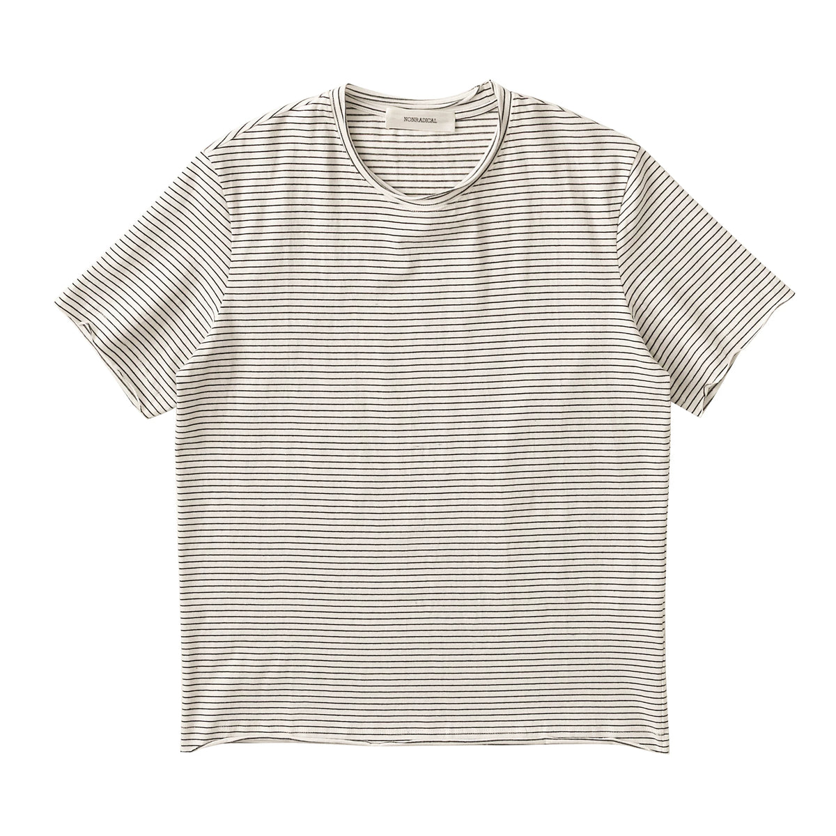 NONRADICAL Striped Cotton Crew Neck Tee