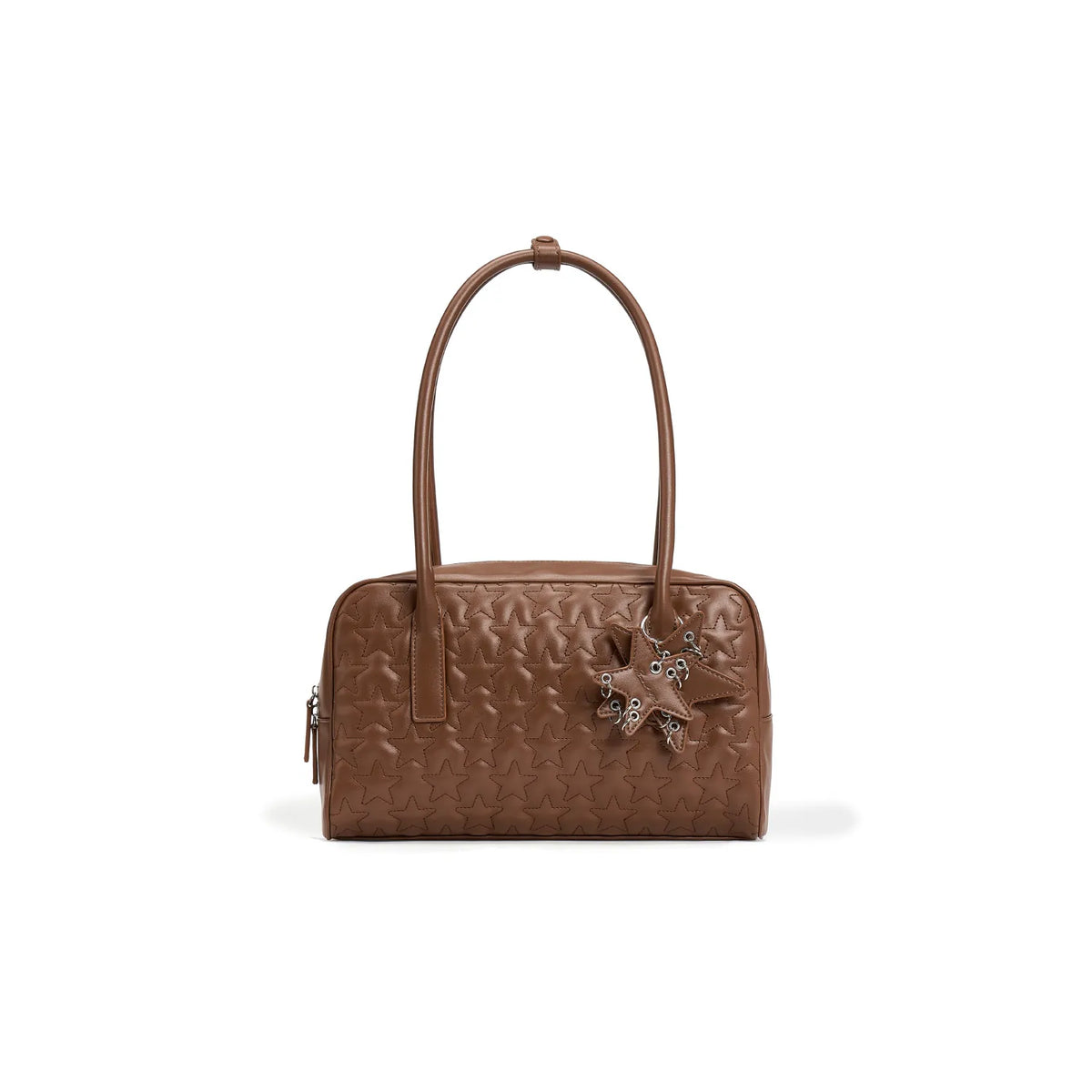 ECODAY Solid Faux Leather Zip-Top Underarm Bag