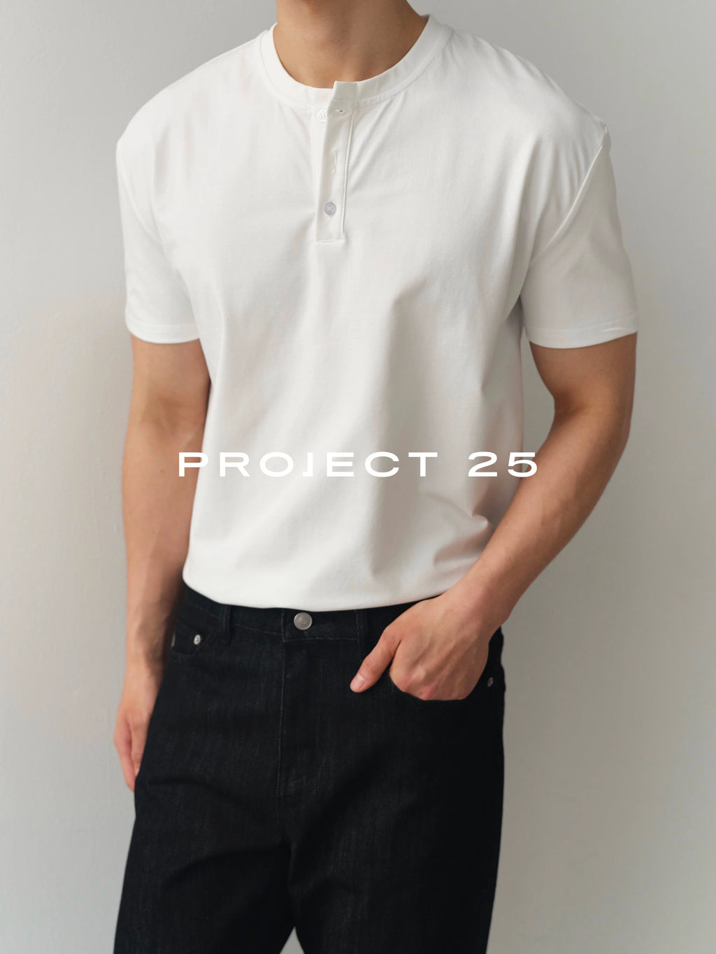 PROJECT 25 American Vintage 260g Cool-Touch Henley Tee