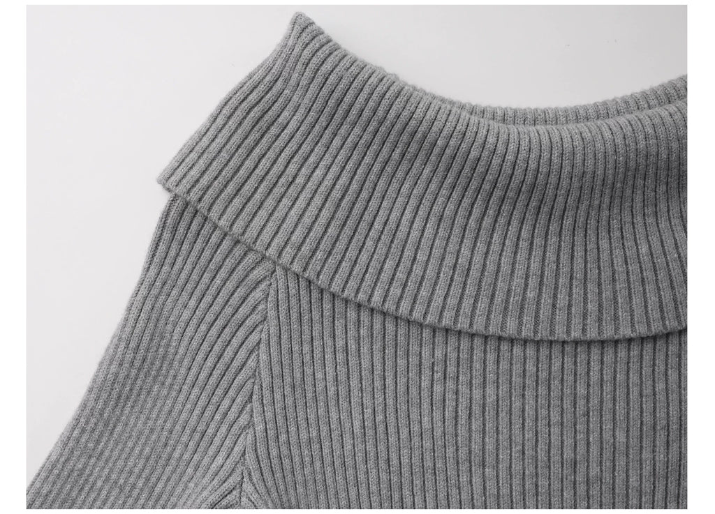 EIGHTHMONTH One-word Shoulder Slim-fit Knitted Sweater