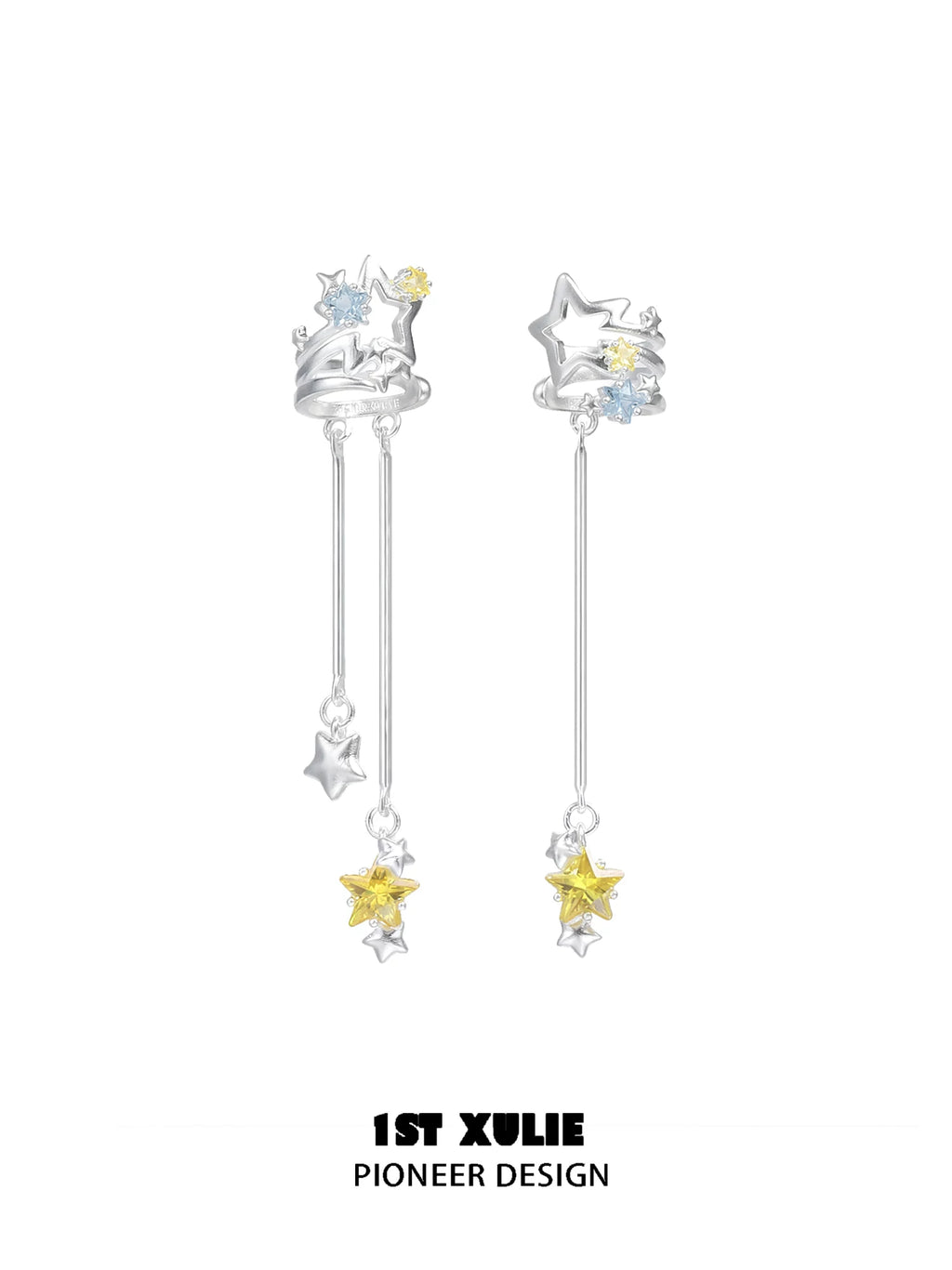1ST XULIE Star Ear Cuff Clip-On Earrings