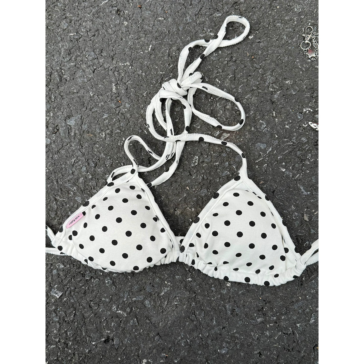 Kasugano TOO Polka-Dot Tie-Strap Camisole