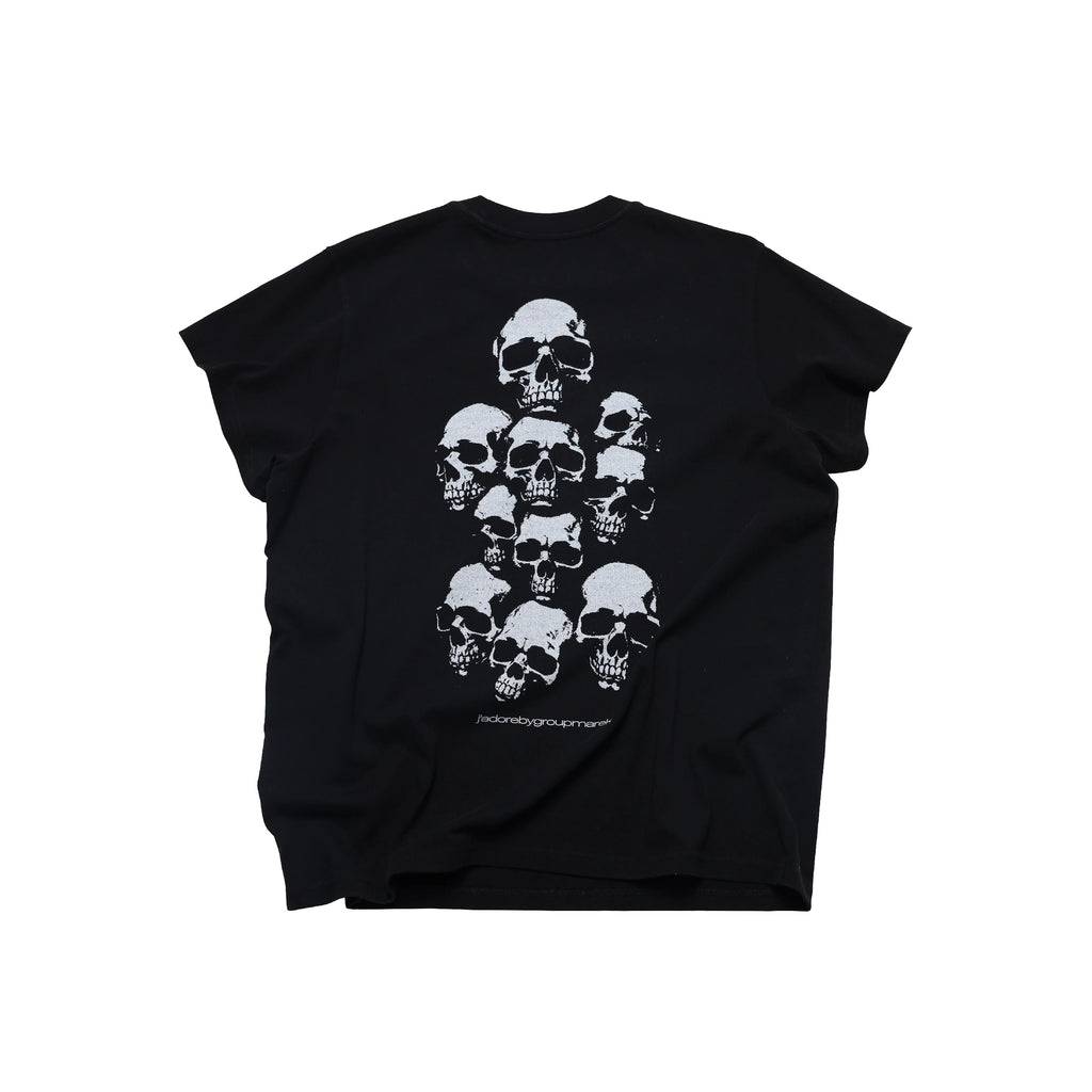 GROUP MAREK Skull Print 220g Breathable Oversized Tee
