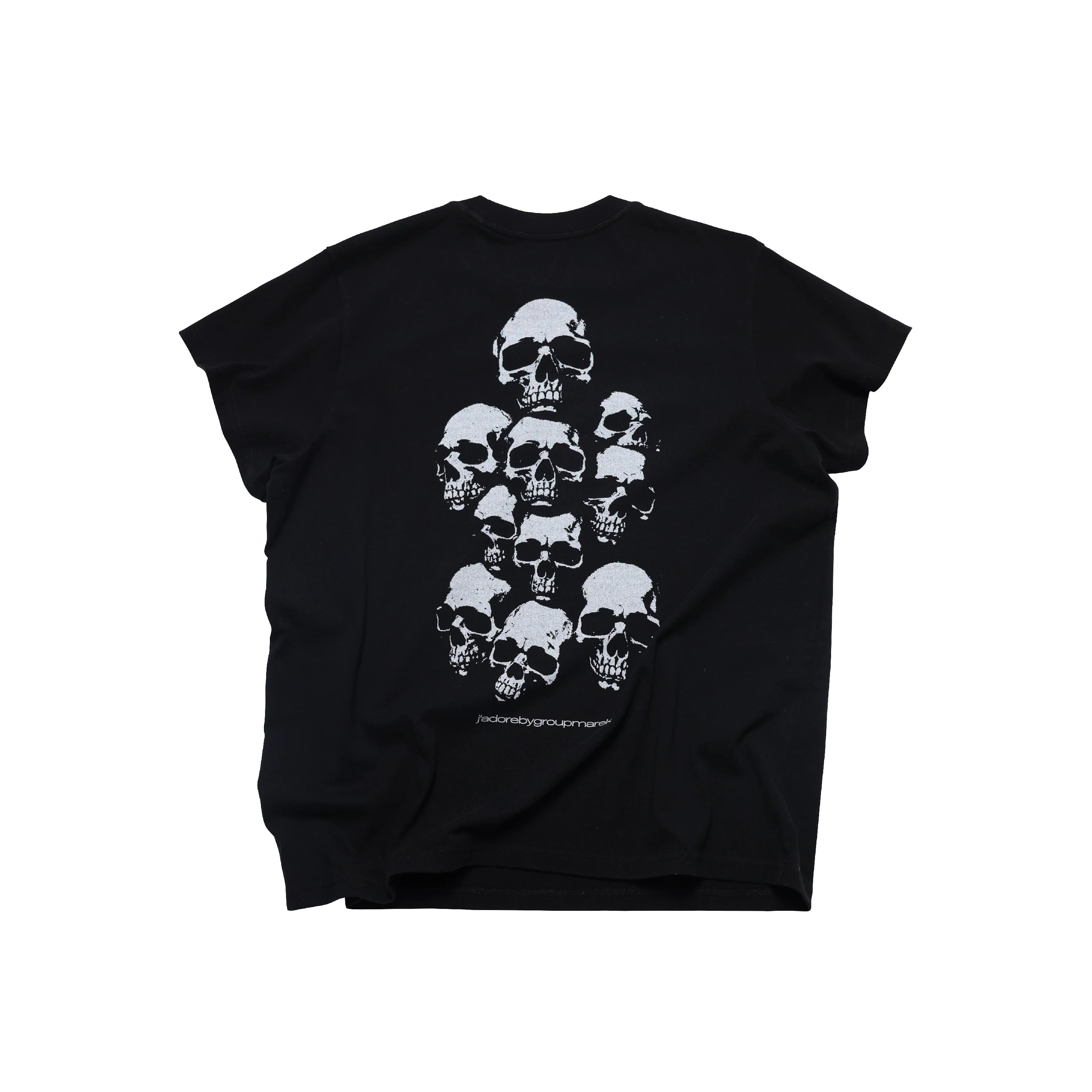 GROUP MAREK Skull Print 220g Breathable Oversized Tee