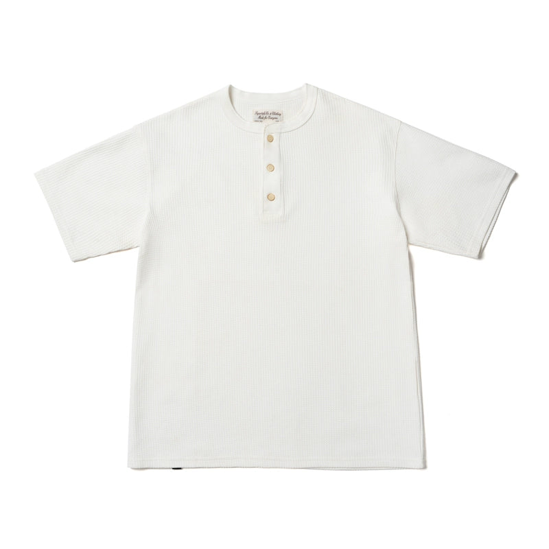 SUPERTOFU Old Button Henry Collar Tee
