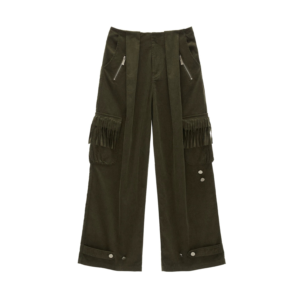 MAMC Fringe Pocket Corduroy Straight-Leg Trousers