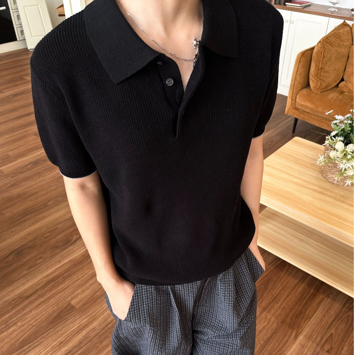 MADEEXTREME Breathable Relaxed Knit Polo