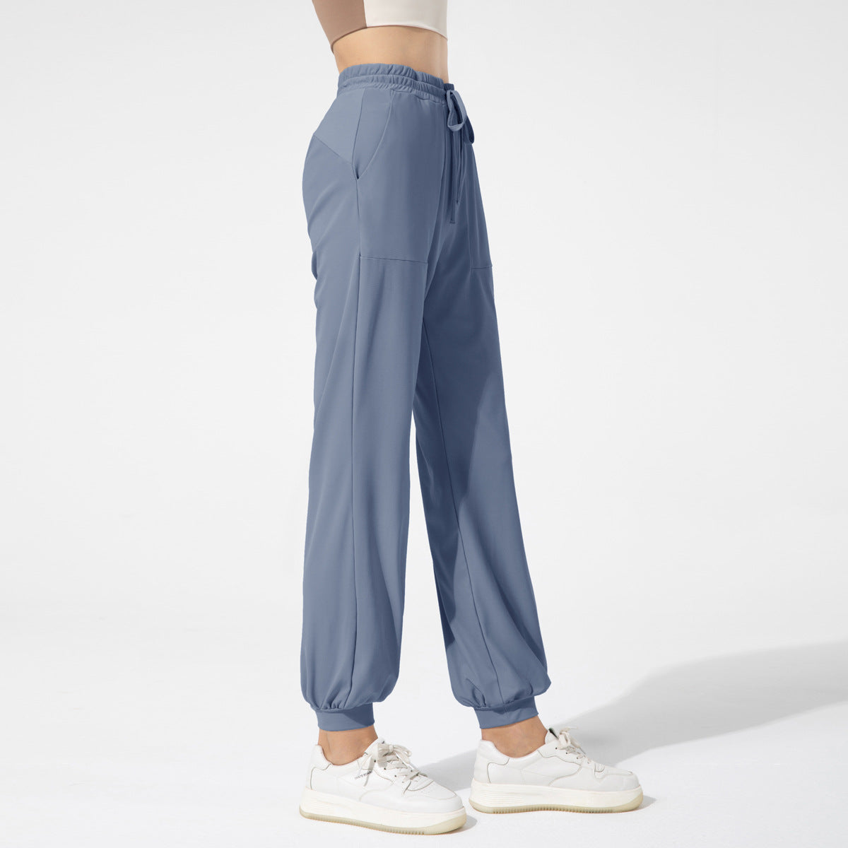 Athena Lulu Loose High Waist Skinny Pearl Lantern Casual Leggings