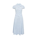 Wildberry Blue Vintage A-Line High-Waist Dress