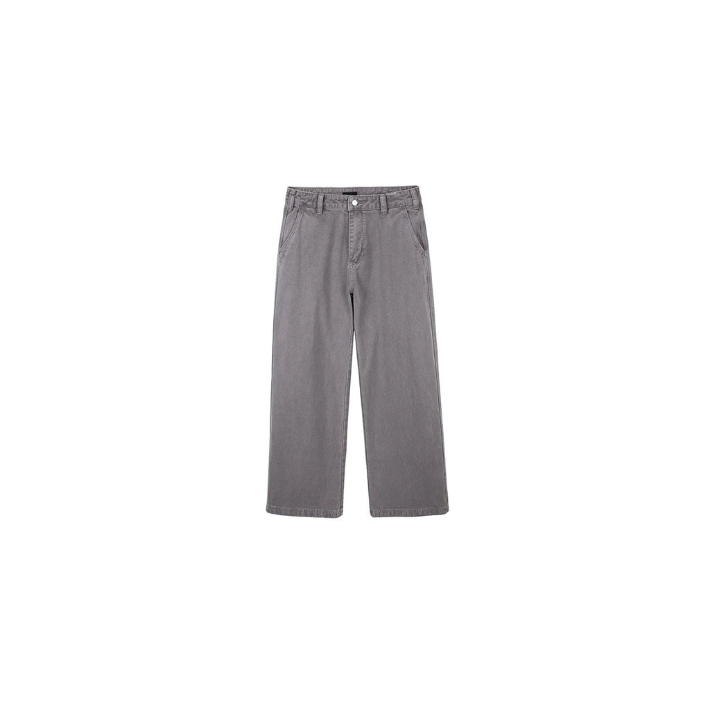 PLUS NO LOGO Washed Distressed Loose Straight-Leg Trousers