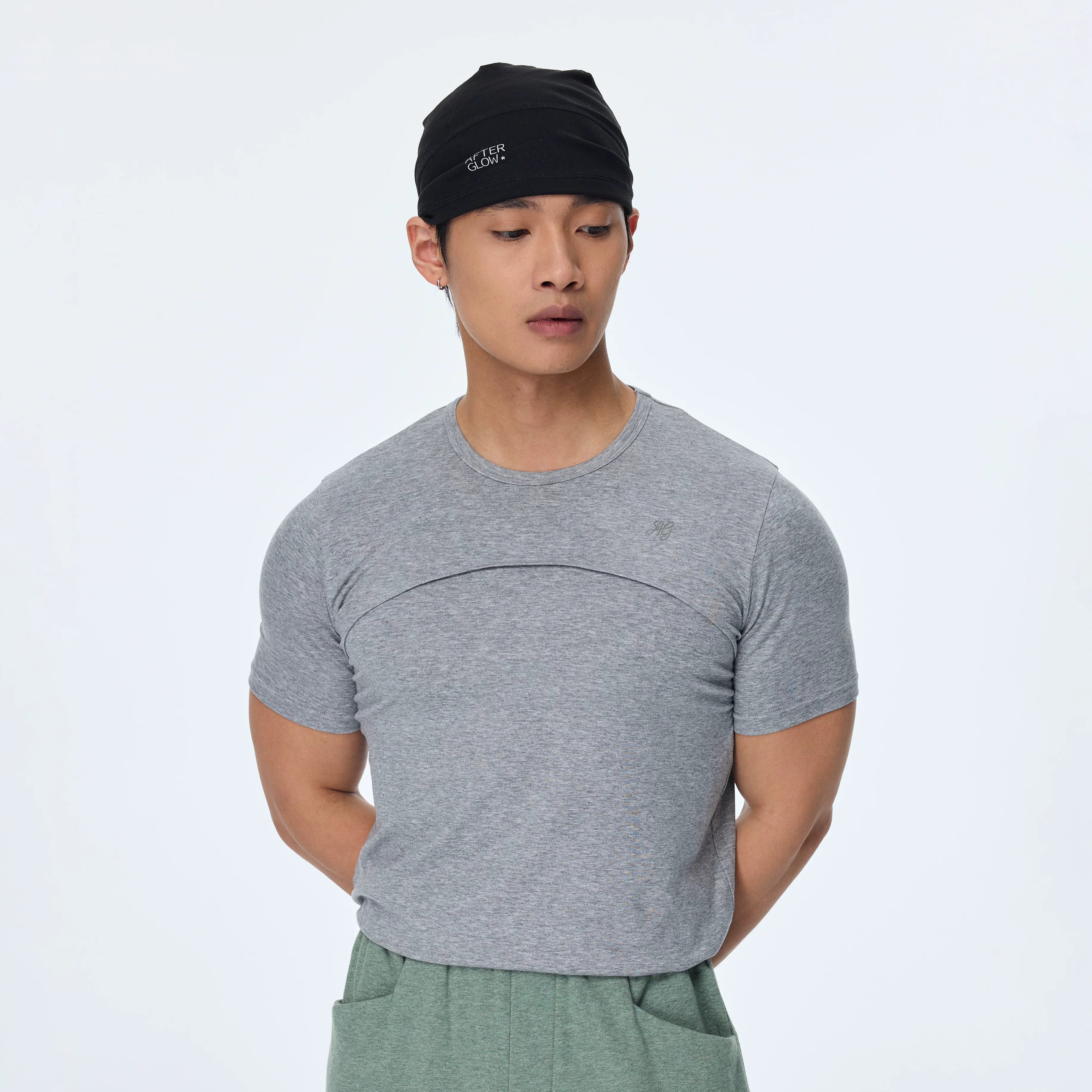 AFTERGLOW Stitched Seam 230g Breathable Cropped Tee