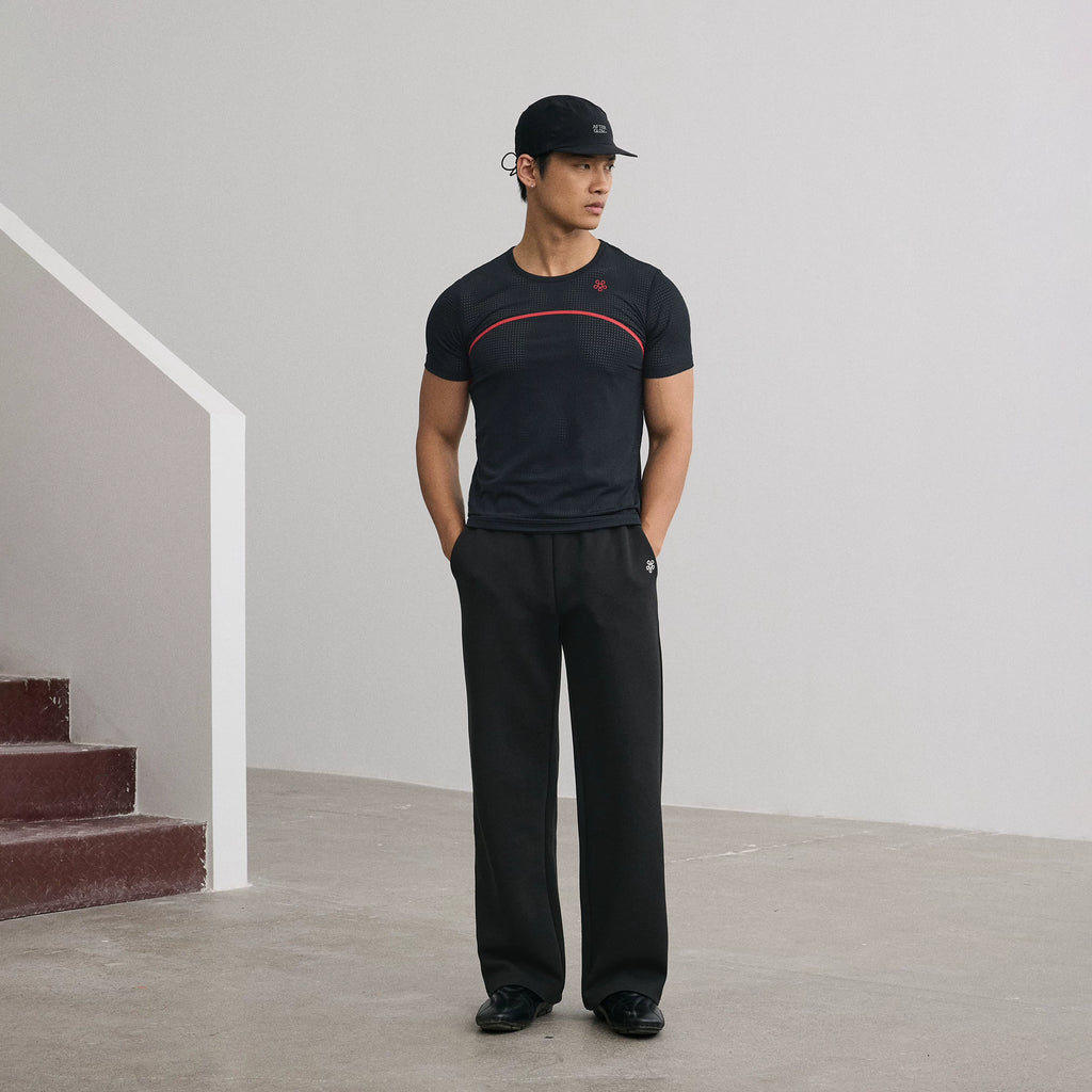 AFTERGLOW Mesh Taped Logo 210g Breathable Slim Fit Tee