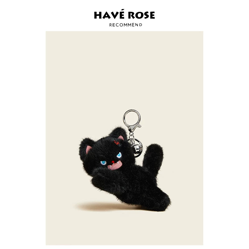 HAVEROSE Plush Cat Backpack Charm