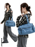 BINGBONG Retro Large Capacity Lightweight Shoulder Messenger Bag