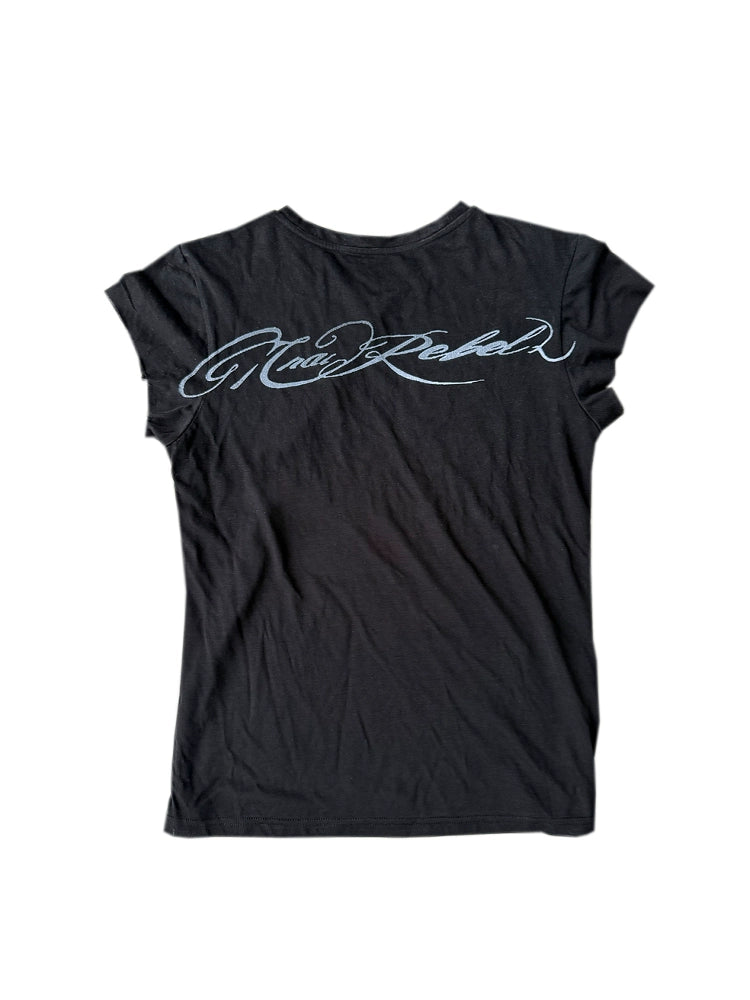CHAI White Ink Direct Injection Tencel Vest Fly Sleeve Slim T-shirt
