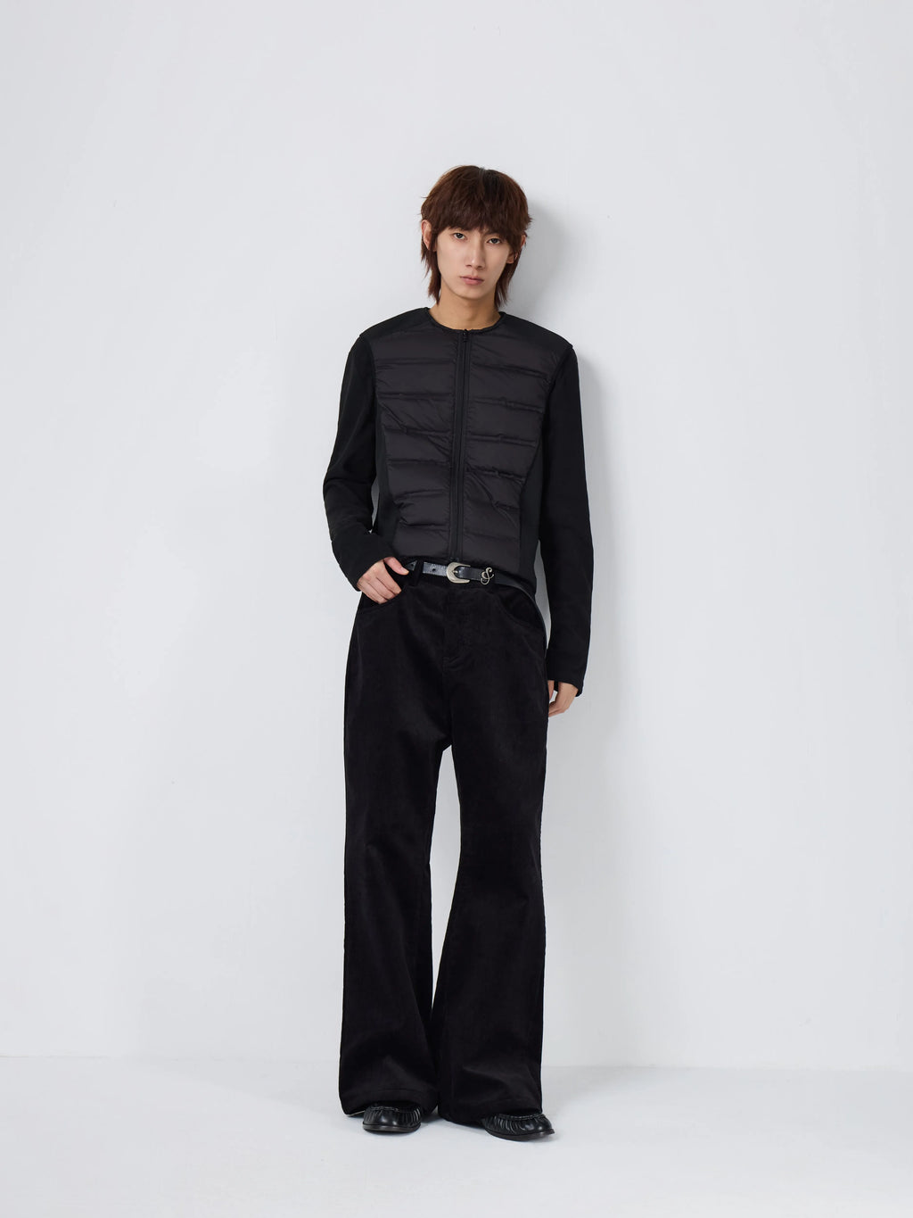 4JUNKS X NO LOGO Ribs/plaid Down Liner Vest