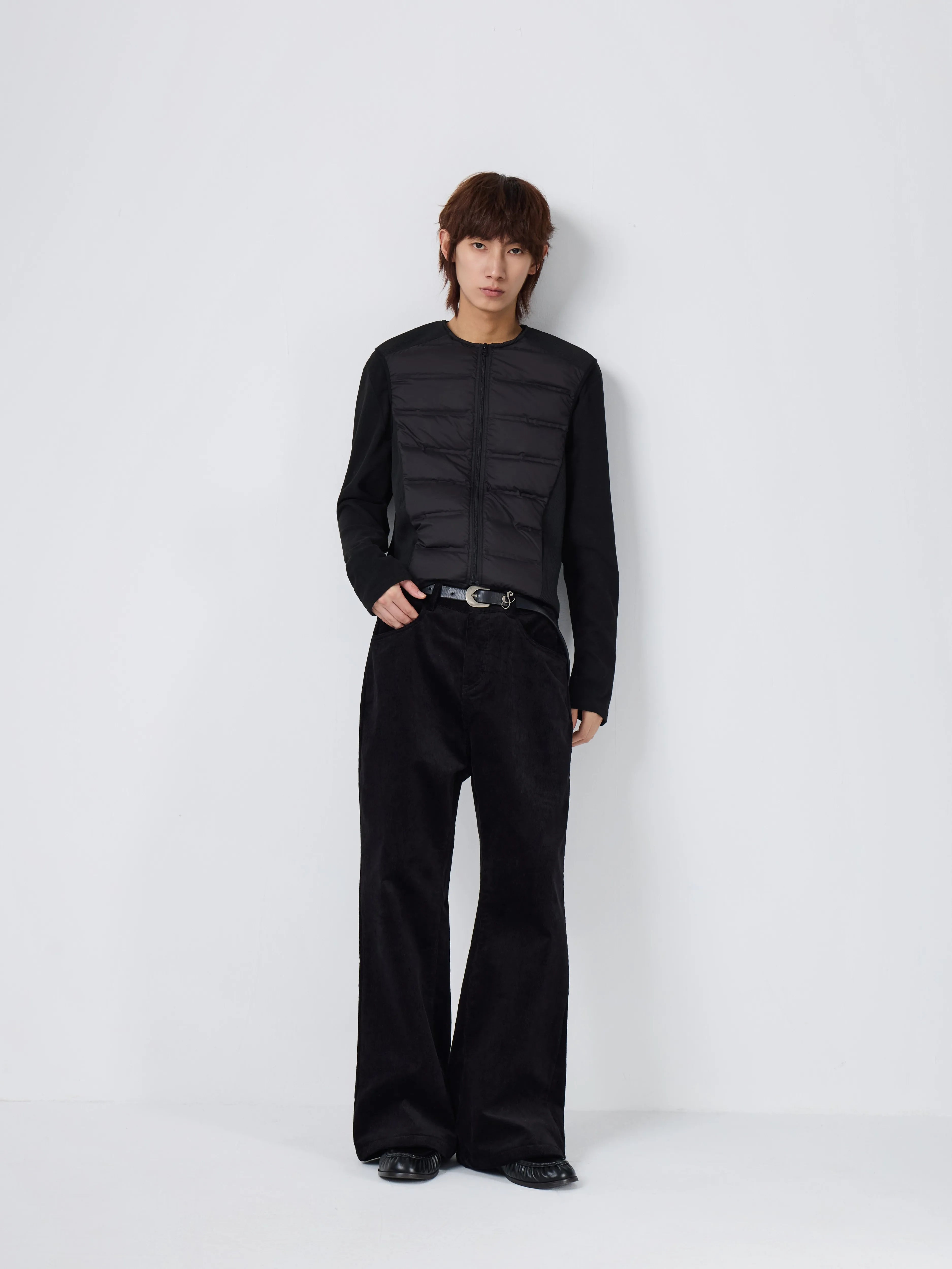 4JUNKS X NO LOGO Ribs/plaid Down Liner Vest