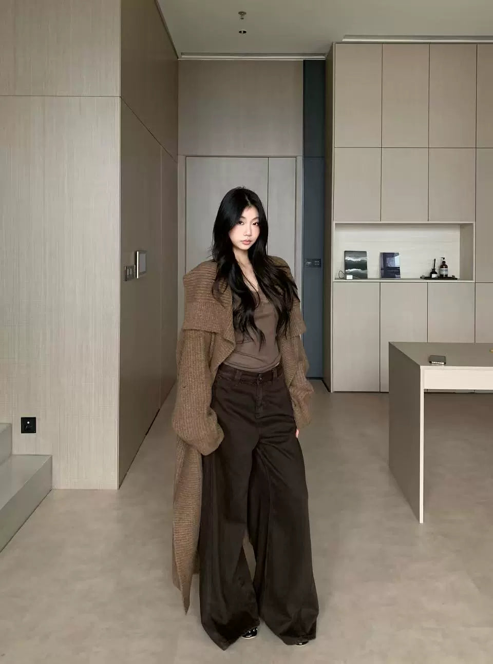 WITHMIN Loose and Thin Knitted Cardigan Jacket